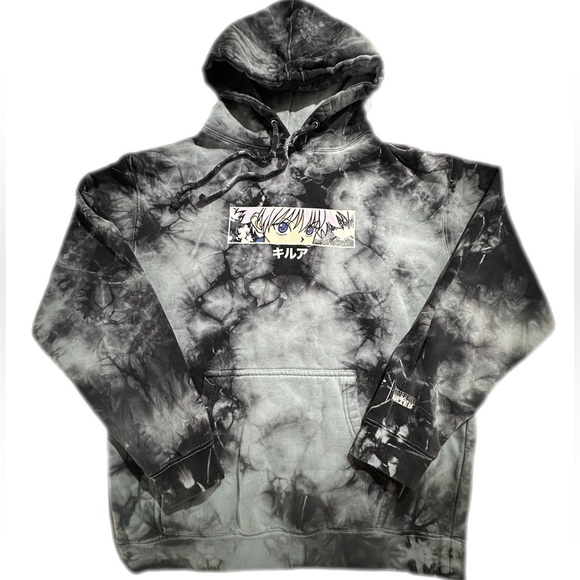 Hunter x Hunter Hypland Anime Killua Eye Box Logo Sweatshirt Hoodie Sz M Tie Dye - Picture 4 of 11